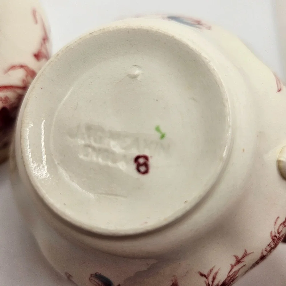 Vintage Johnson Brother's Floral Transferware Tea Cups Set of 2 Cottagecore
